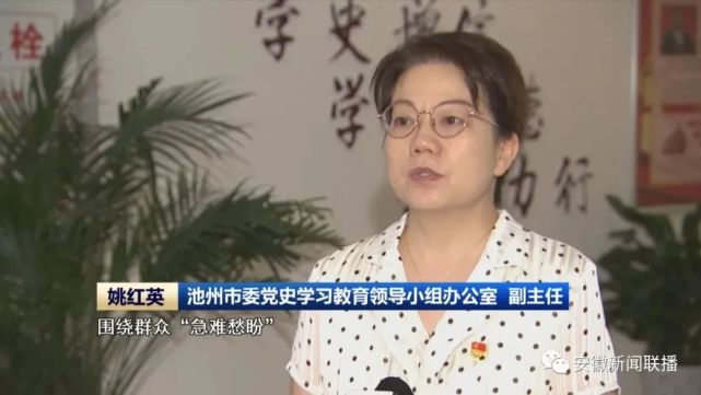 池州市委党史学习教育领导小组办公室 副主任 姚红英"突出全覆盖,强