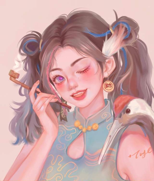 一组惊艳的国潮头像,男头女头,情侣头像