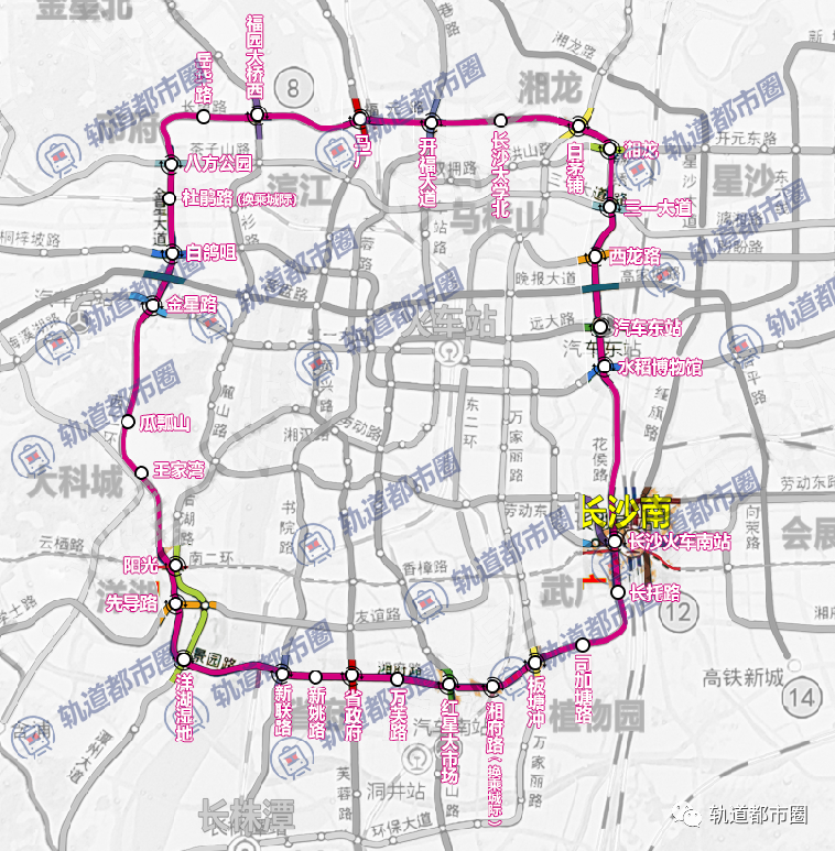 "轨道都市圈"近日获取到一份来自广州地铁设计研究院(gmdi)的长沙8号