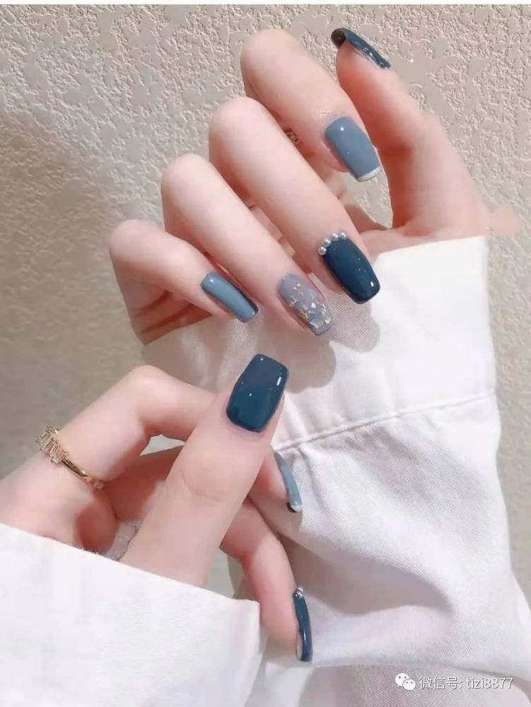显手白的美甲图片2021新款式