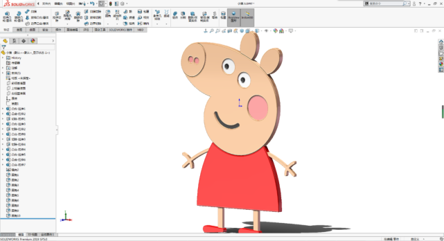 solidworks模型分享小猪佩奇