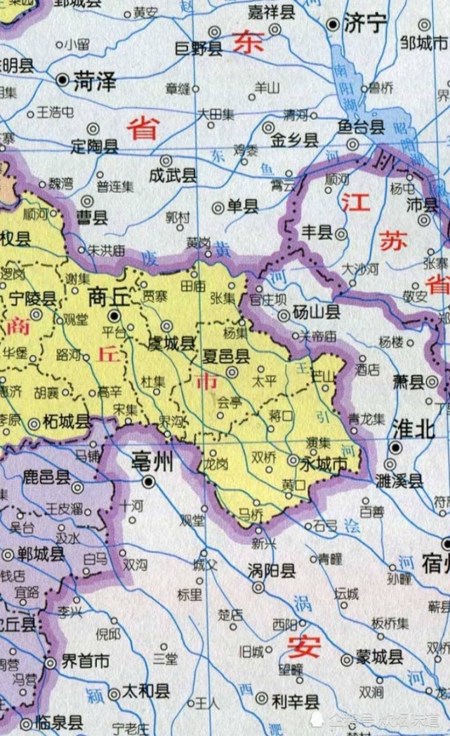 商丘市虞城县与安徽砀山县亳州山东单县相邻离江苏徐州也很近