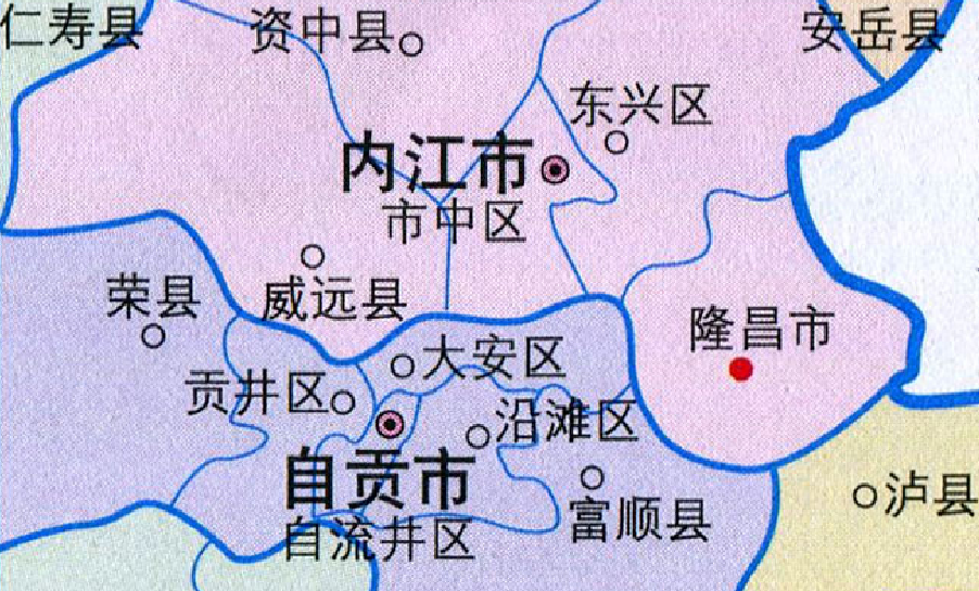 内江各区县人口一览东兴区7541万隆昌市5689万