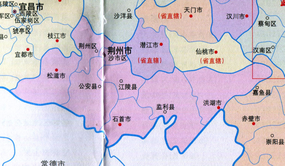 荆州市人口分布图:洪湖市69.82万,荆州区56.34万