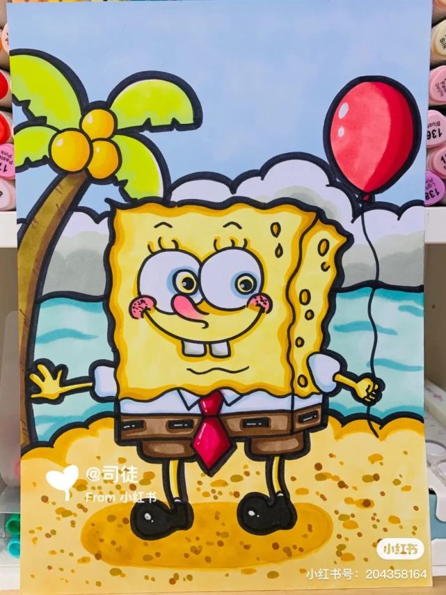 看完这套萌趣的马克笔装饰画,我真的爱上了儿童画,画的太好了,堪称
