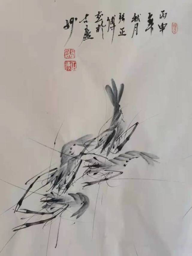 书画名家:张正付 书画"虾王—作品欣赏