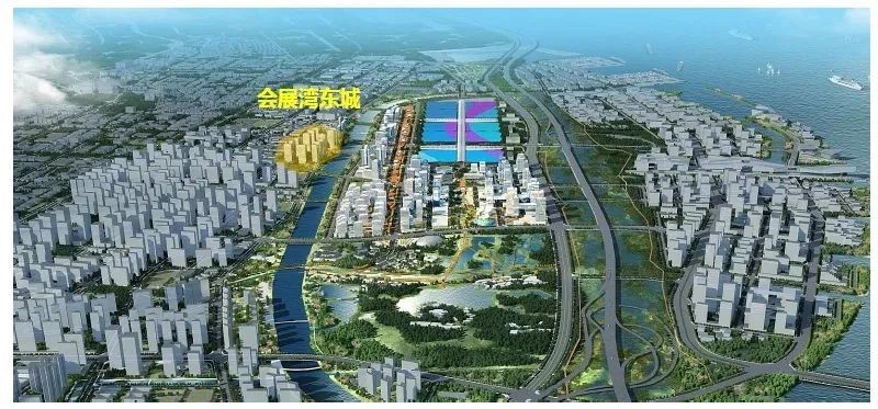 *会展湾·东城位置图在会展河沿岸的人居社区,会展湾·东城是片区内