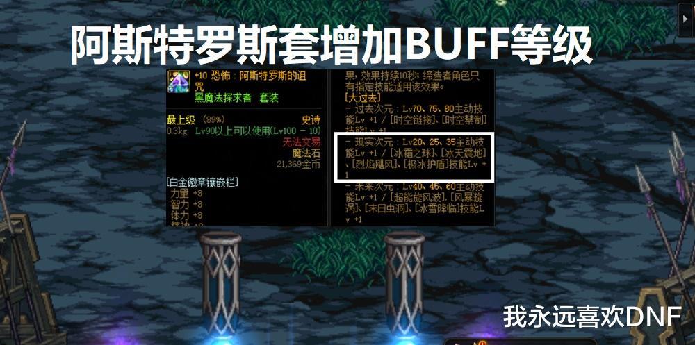 dnf奢侈的换装buff提升阿斯特罗斯和骰子神话