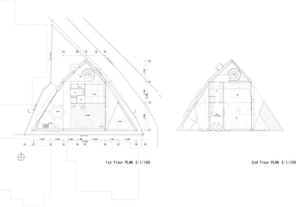 唯有花园才能是完整的住宅:三角形地块置入正方形平面