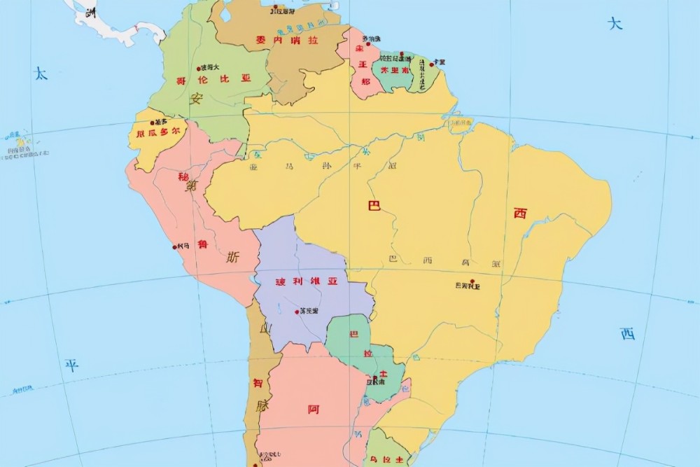 巴西在南美洲地理位置