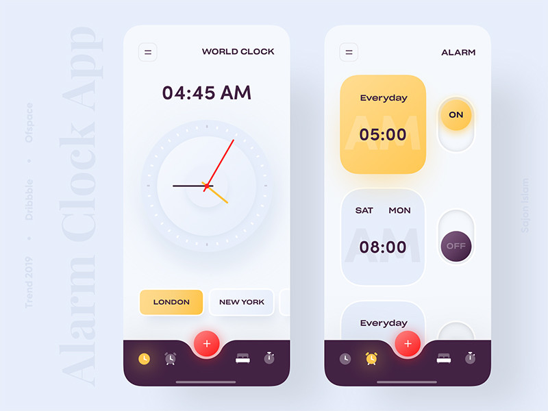 超赞的闹钟app ui界面设计