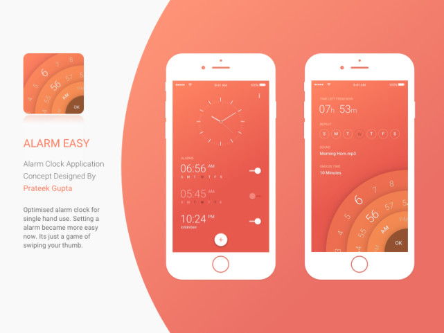 超赞的闹钟app ui界面设计