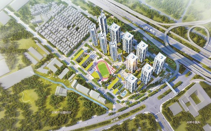 光明玉塘荣胜片区更新出草案了靠近深铁瑞城6号线长圳地铁附近