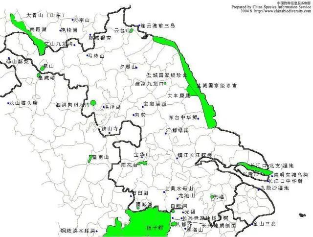 分享各省区自然保护区分布图