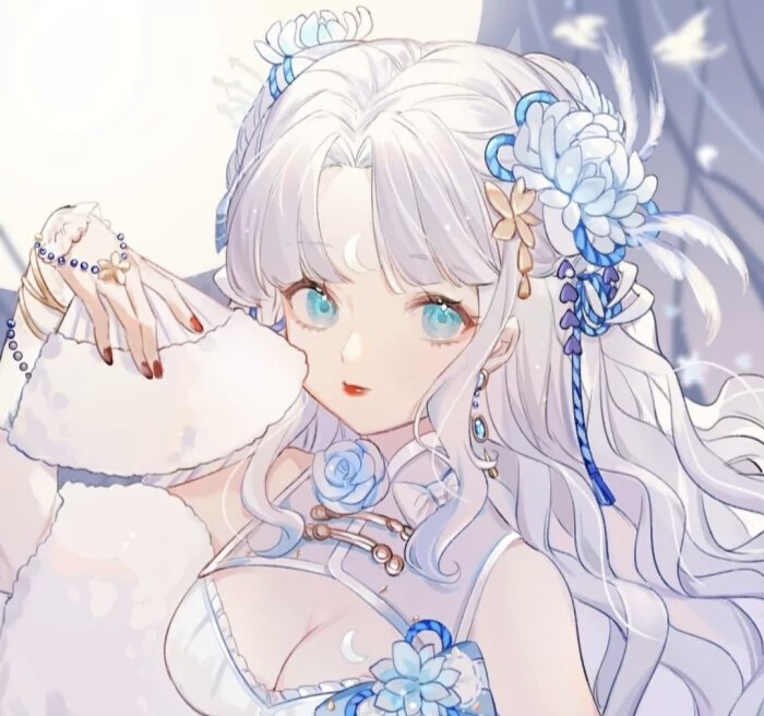 拿扇子的古风女头
