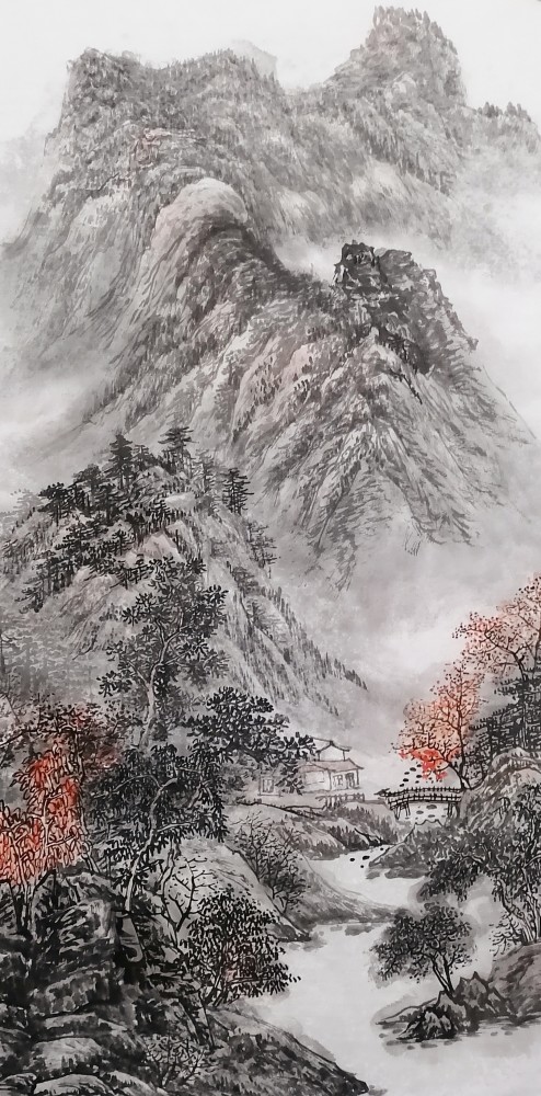 大家风范|中秋佳节共品范文升的山水画