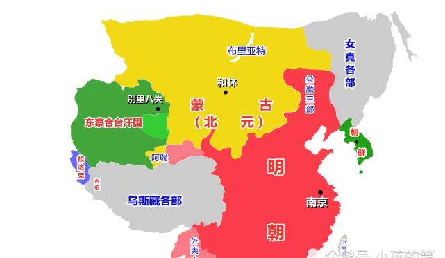 从地图看明朝疆域变迁抛开地图开疆200多年的分裂清晰可见