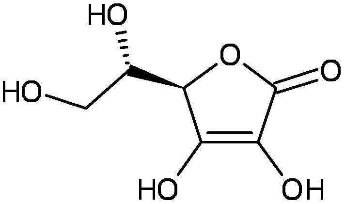 人体可以利用的维生素c,在化学结构上是左型(式)- 右旋维生素c.