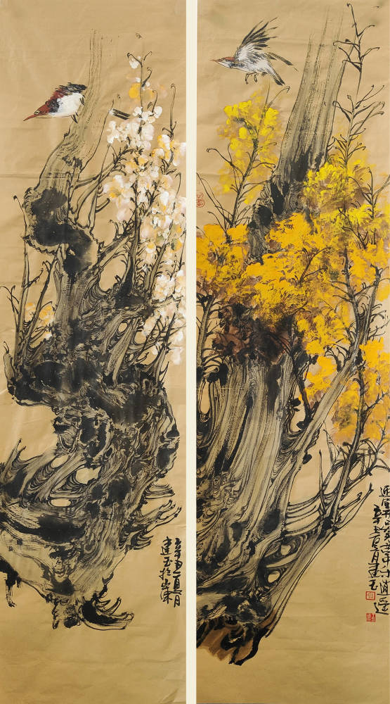 国画欣赏:王建玉胡杨