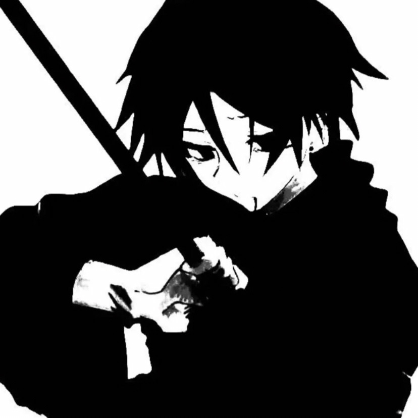 很有高级感的黑白系动漫男头