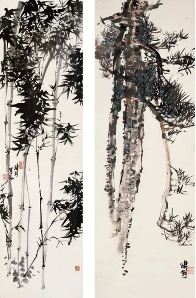 陆维钊《墨竹图》(1965 年)《苍松图》(1978 年) 目 录 一,书法之