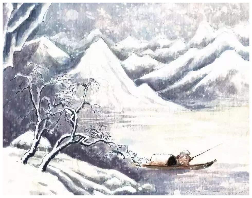 孤舟蓑笠翁,独钓寒江雪.千山鸟飞绝,万径人踪灭.