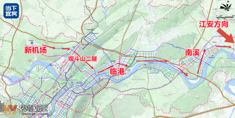 在宜宾市2021年重点项目名单中,就有 新机场-临港-南溪-江安快速通道