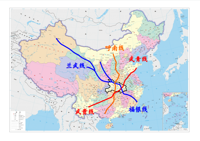 经过湖北的泛亚铁路有哪几条?