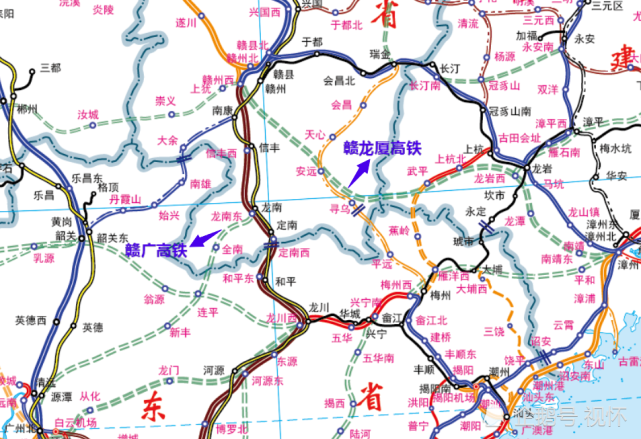 赣广高铁与赣龙厦高铁(仅供参考)