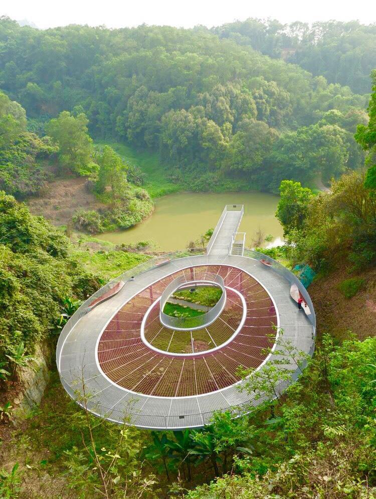 徒步深圳最美山湖绿道大顶岭,免门票,目标浮桥,探桥,悬桥