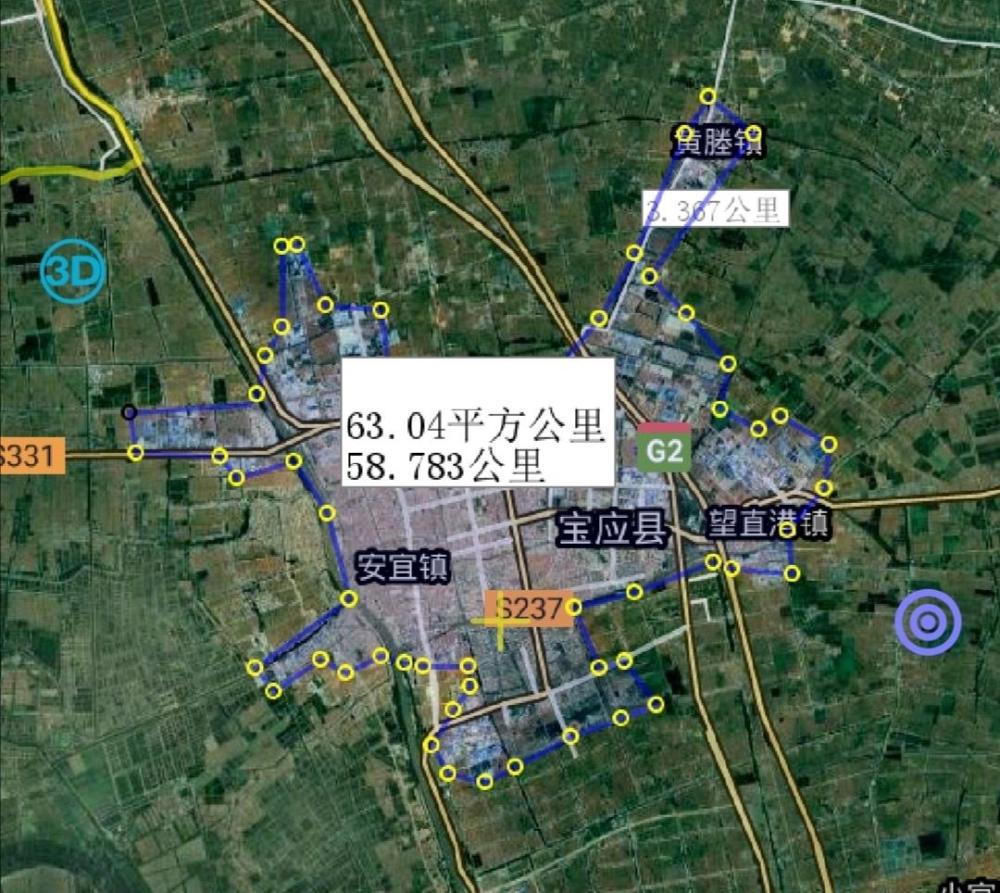扬州市1县2市3区,建成区面积排名,最大是邗江区,最小是高邮市