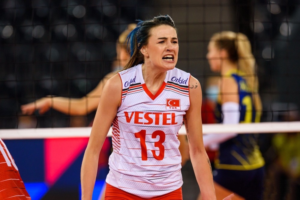 土耳其女排3-0瑞典女排,哈克白得20分