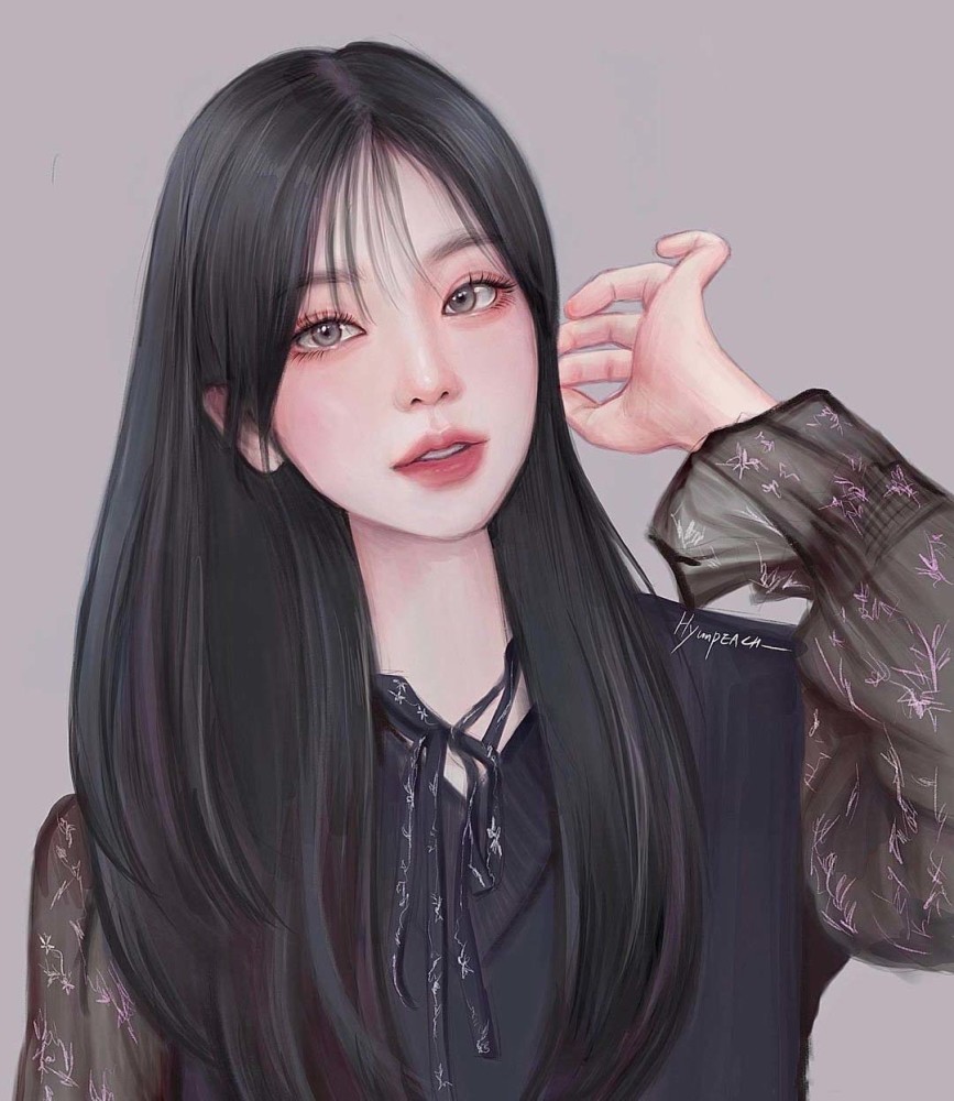 插画师hyunpeach韩系少女插画作品欣赏