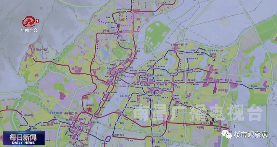 南昌地铁第三期建设规划线路图曝光,5,6,7,8号地铁走向稳了?