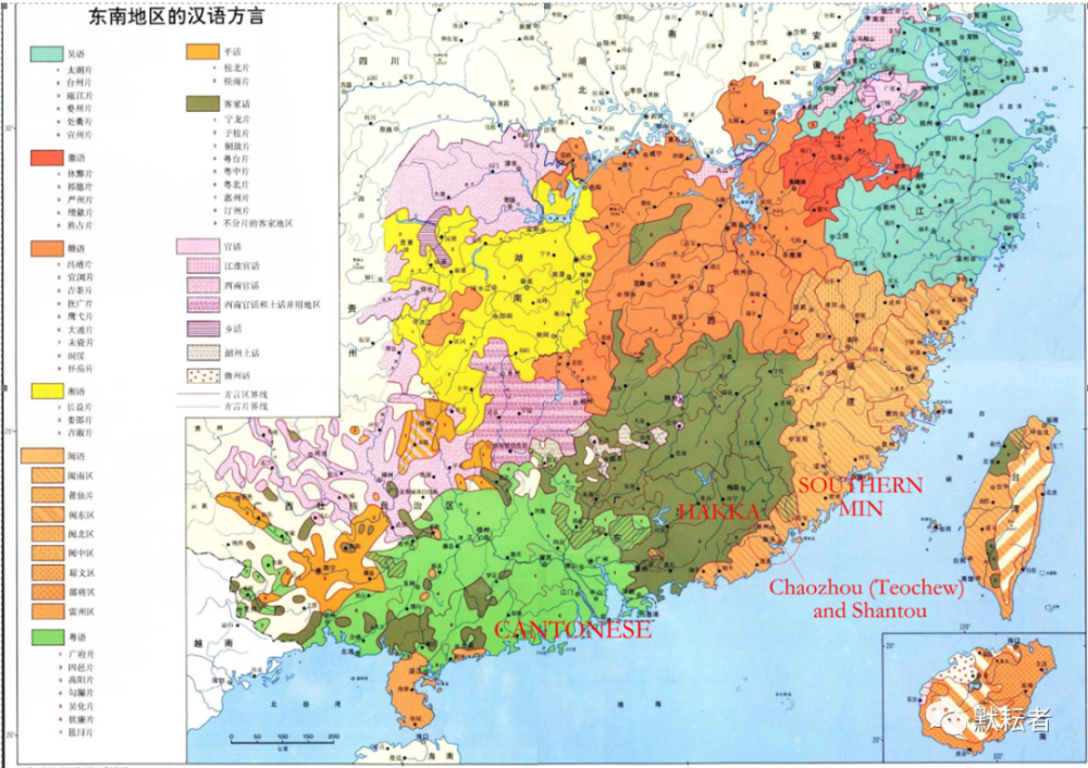 东南地区方言地图