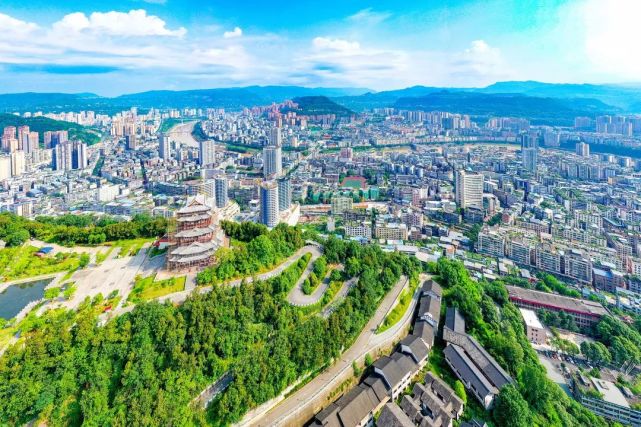 巴中市城区全景.