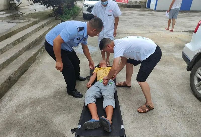 小男孩家住岚头镇某街道,当天在附近玩耍时 被野蜂蜇到头部, 瞬间倒地