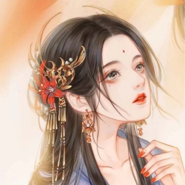 超仙的红色系动漫情头——许你凤冠霞帔,红妆十里