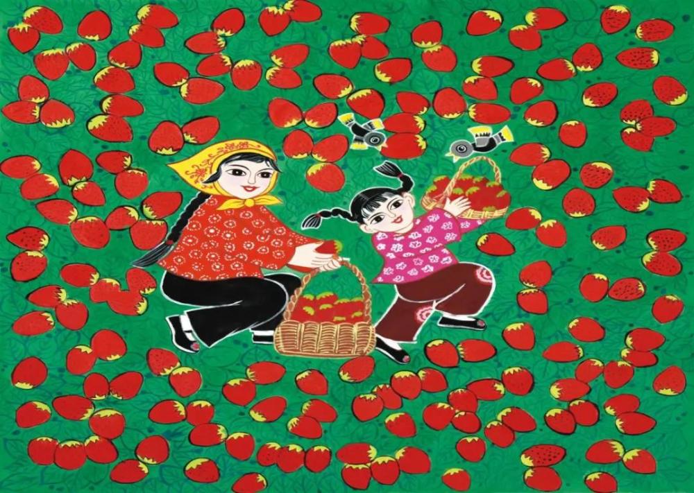 山西省农民画优秀作品展,展现新农村新气象