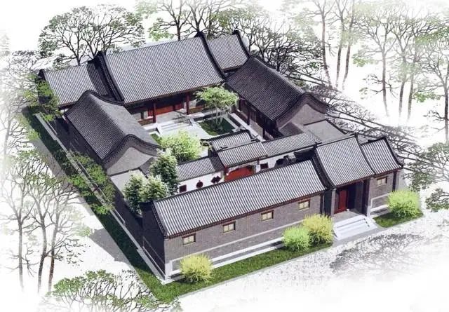 四合院是中国的一种传统合院式建筑,格局为一个院子四面建有房屋,从