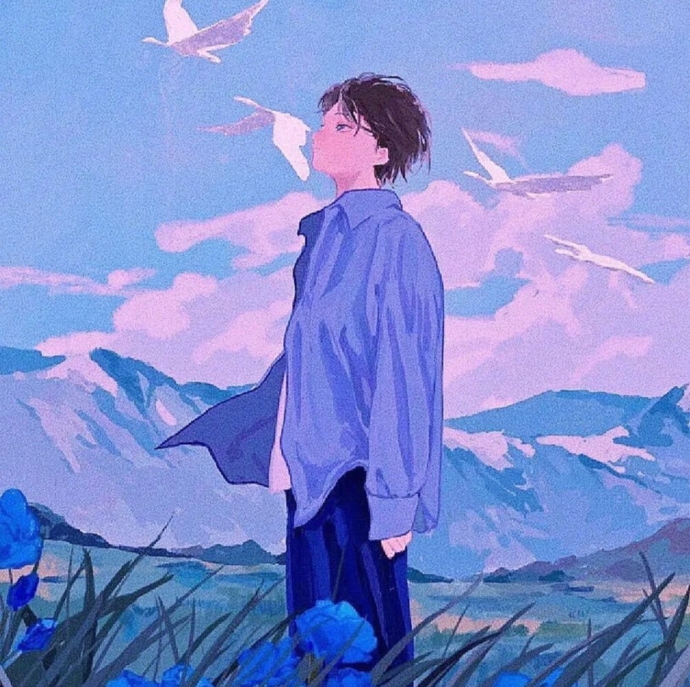 动漫蓝色系头像