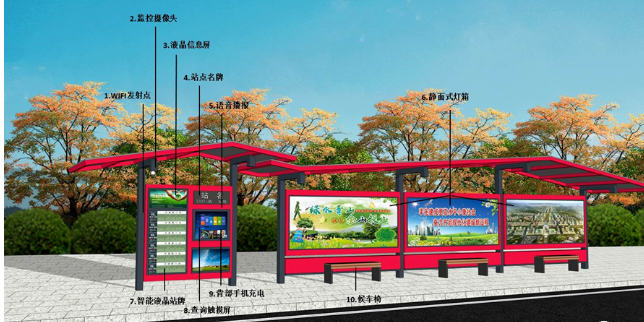 广州黄埔公交候车亭智慧升级,含63个站点