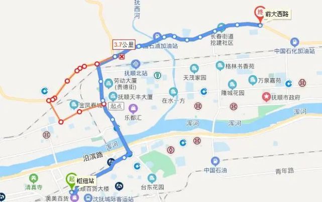 因沈白高铁施工,抚顺8路,9路,33路公交线路走向有调整