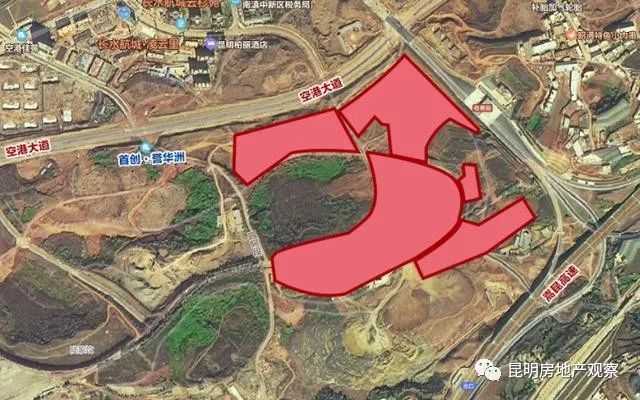 起价9.1亿,昆明空港大板桥片区350亩宅地再上架,位置在这