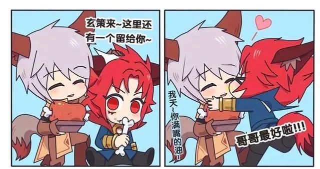 王者荣耀漫画:玄策和铠争夺肉,他们两个谁更技高一筹