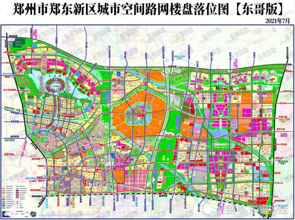 北龙湖,高铁东站东广场和白沙组团,是未来郑东新区发展的主战场.