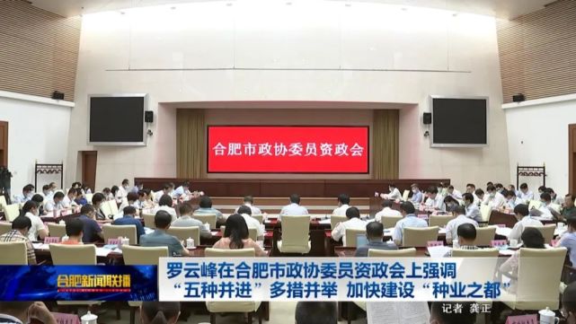 罗云峰在合肥市政协委员资政会上强调:"五种并进"多措