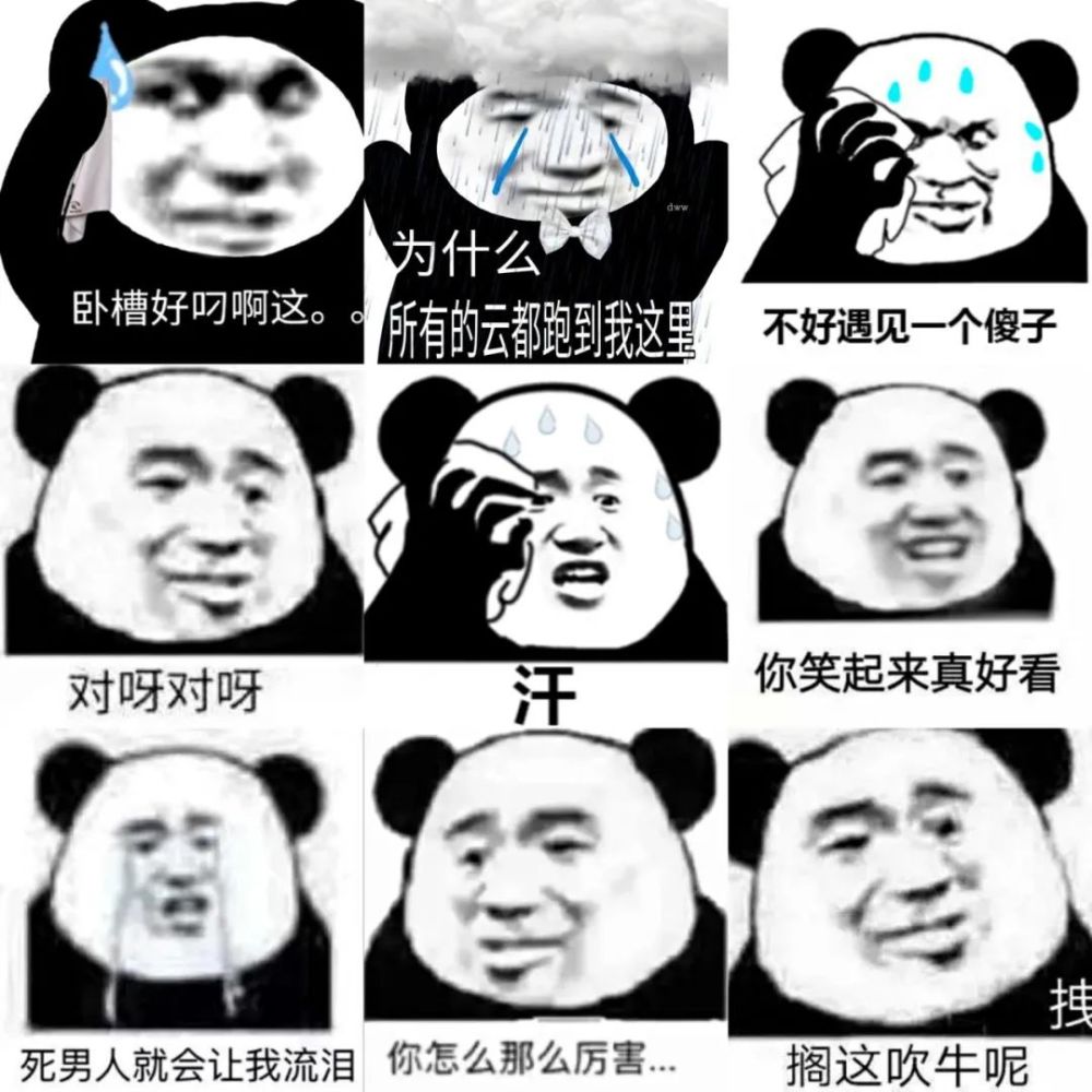 红姐表情包小福利时刻 今天要给大家分享的是熊猫头表情包 第四十五弹