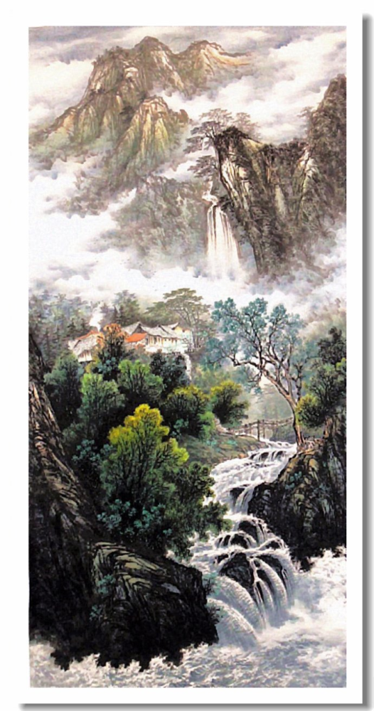 擅长彩墨国画山水,1987年拜师著名画家冯广溥先生学习中国传统山水