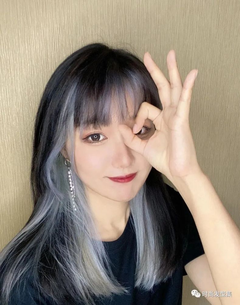 挂耳染锁骨发又a又甜